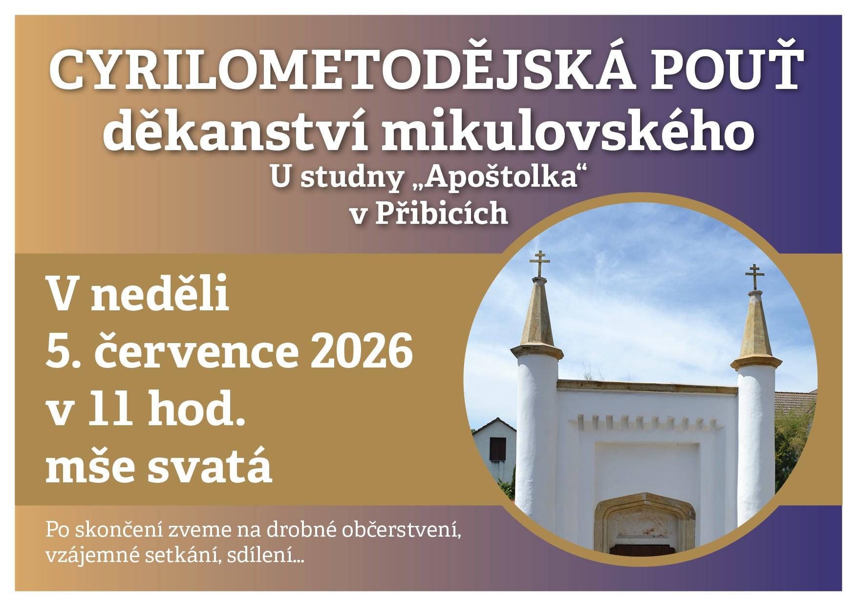 Cyrilometodějská pouť u Apoštolky